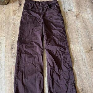 Reformation Brown/Burgundy Emma High Rise Wide Leg Jeans Size 28